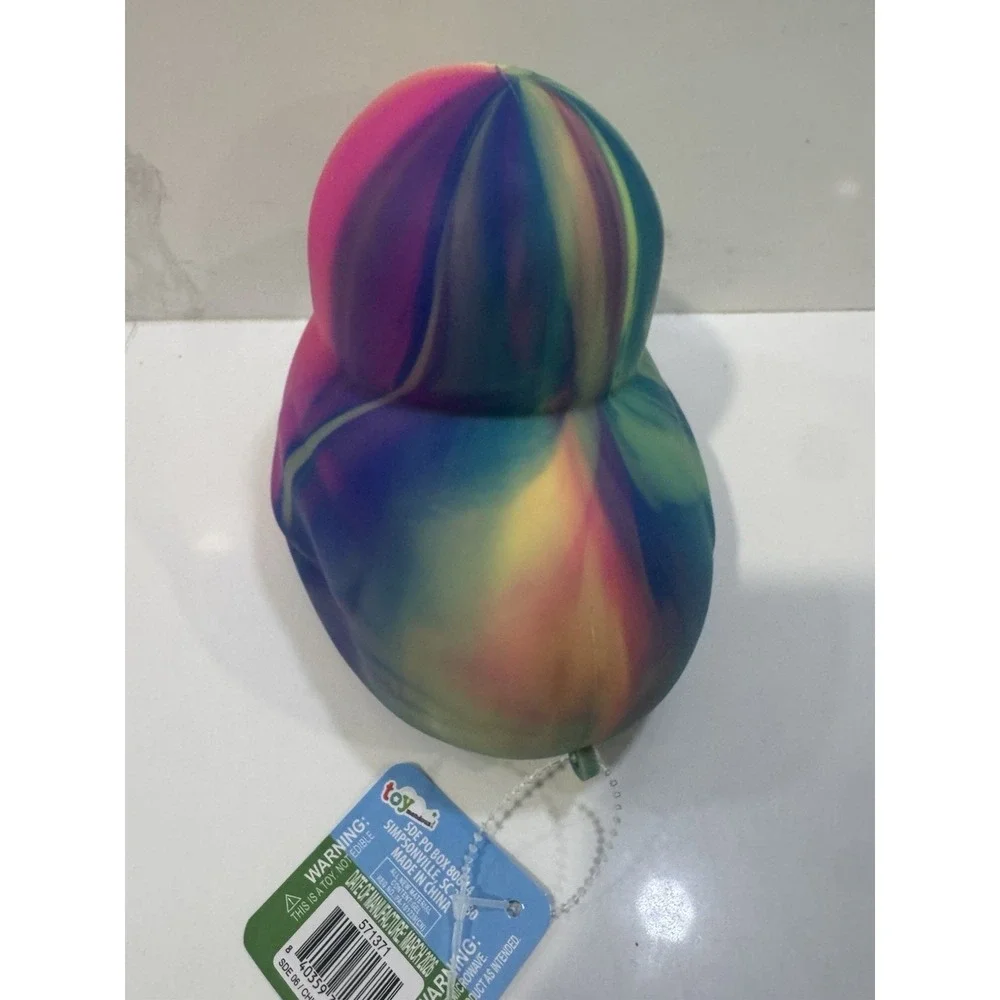 Squeeezy Jumbo Duck Tie Dye Squishy NWT Sensory Toy Stress Relief